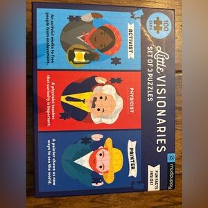 Little Visionaries Kids Puzzle Set - 3 Total Puzzles 100 pieces